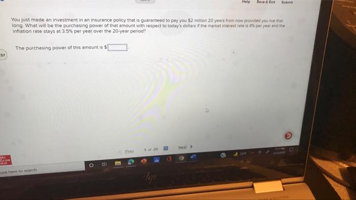  Help Save & Exit Submit You just made an investment in