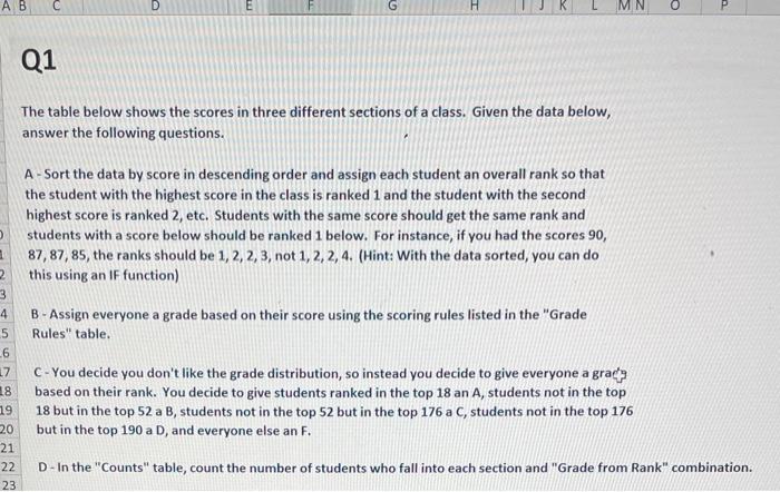 QA only plz with all steps and formula AB D H MN