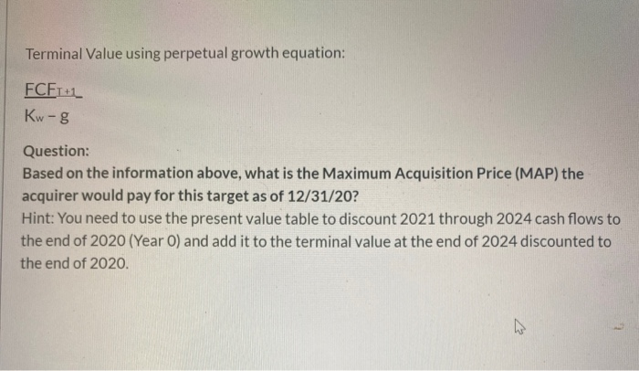 cash flows of an acquisition target. The discount rate to value the