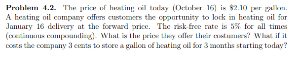 Problem 4.3 please. Problem 4.2 is for reference Problem 4.2. The price