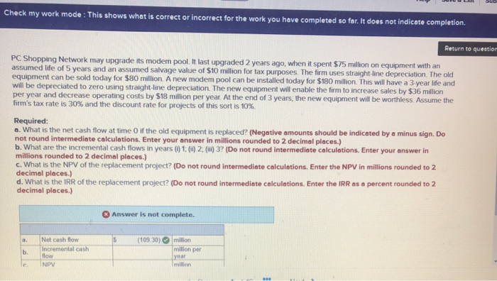  Check my work mode: This shows what is correct or incorrect