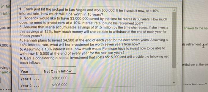  please help ASAP $1 tal 1 table gas ar answer to