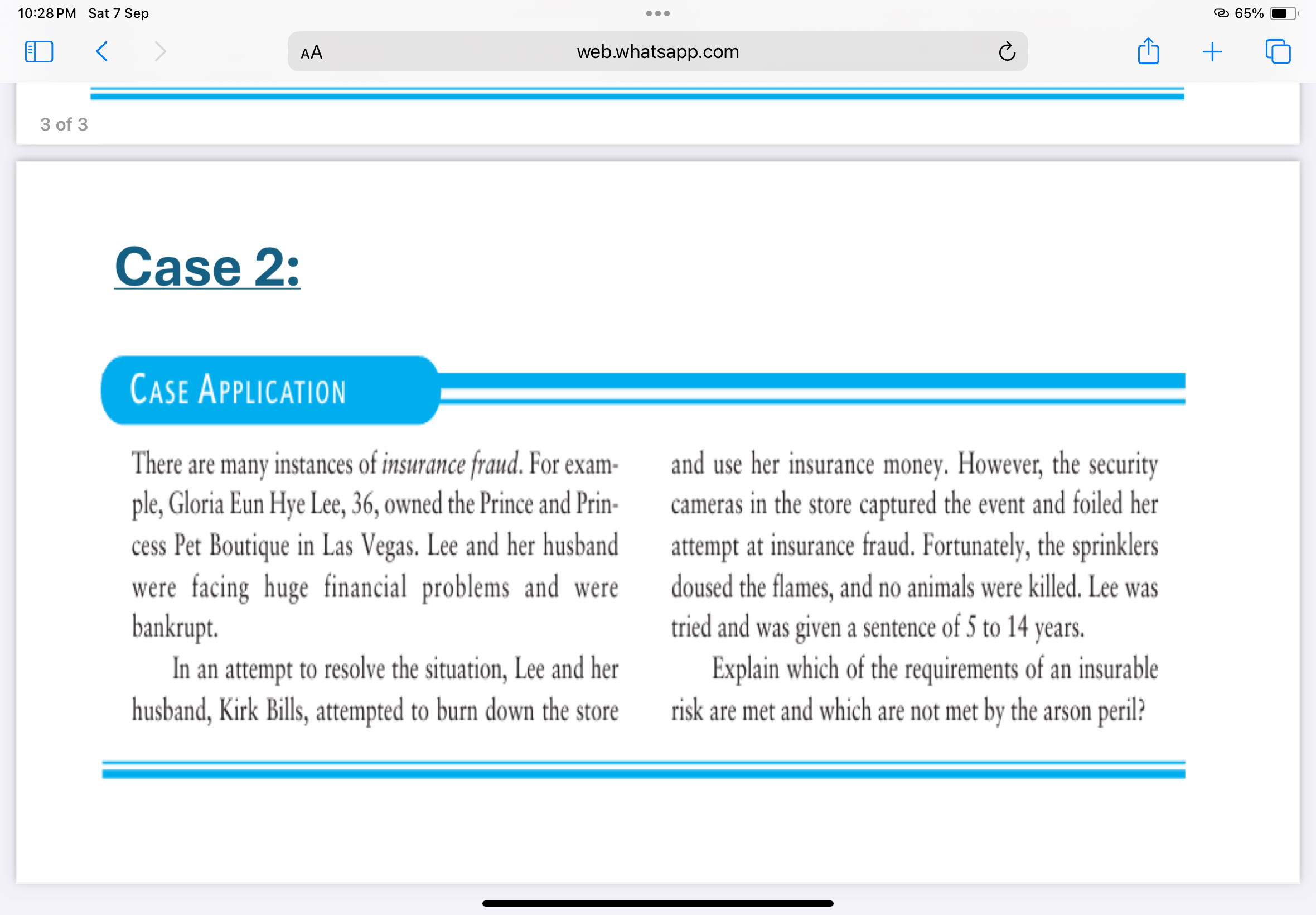  10:28 PM Sat 7 Sep e 65% AA web.whatsapp.com 3 of