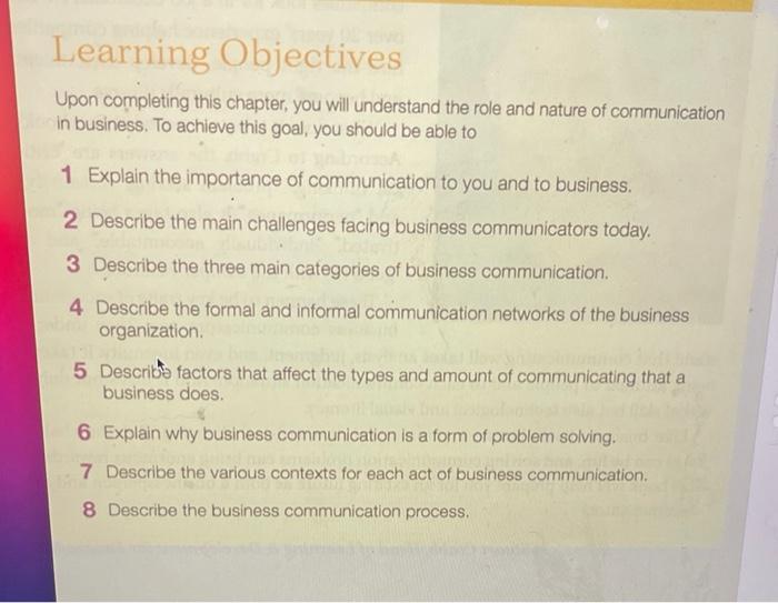 answer #2-#4 please Learning Objectives Upon completing this chapter, you will understand