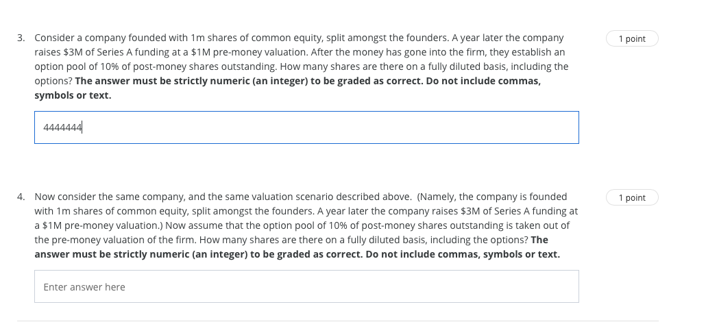 Could you please answer 4th question, my answer in 3rd one is