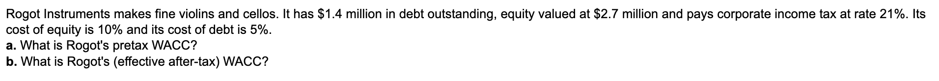 Rogot Instruments makes fine violins and cellos. It has $1.4 million