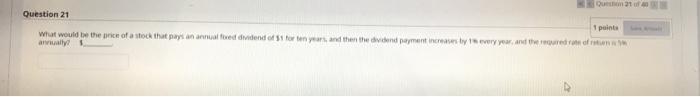 20. stock has an expected retum of se. what is the expected