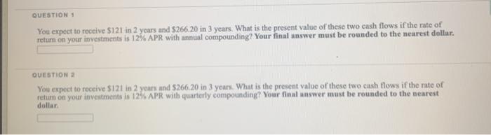 please respond to both, make sure to round up QUESTIONS You expect