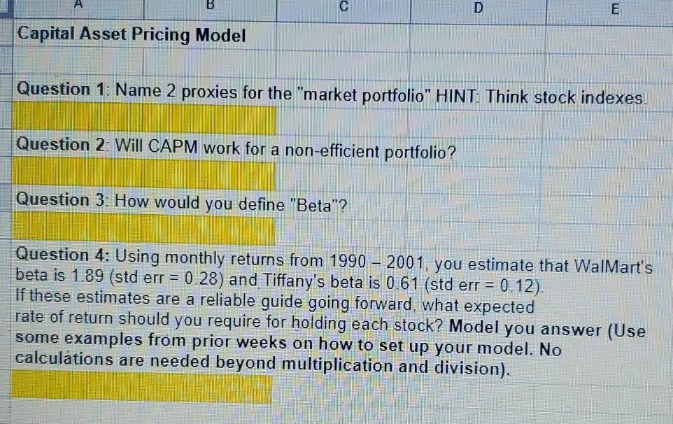 This is all the information that is on the assignment. D