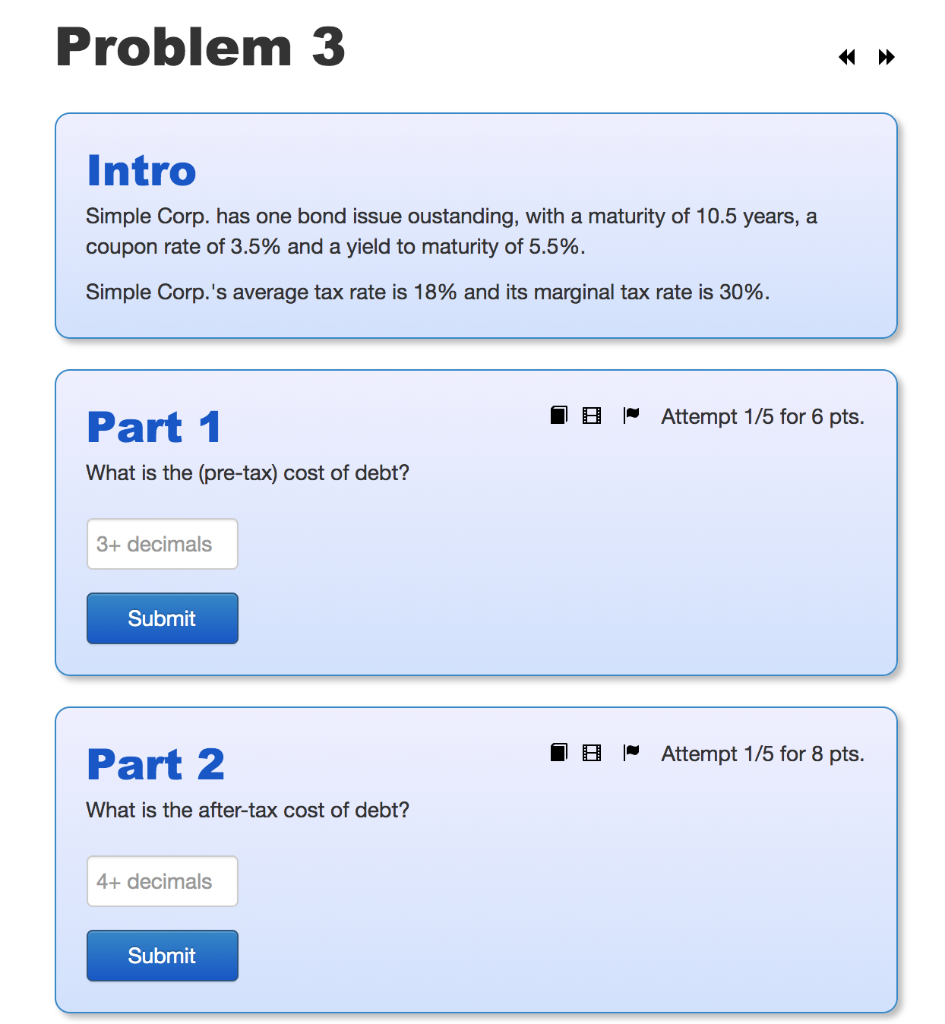  Problem 3 Intro Simple Corp. has one bond issue oustanding, with