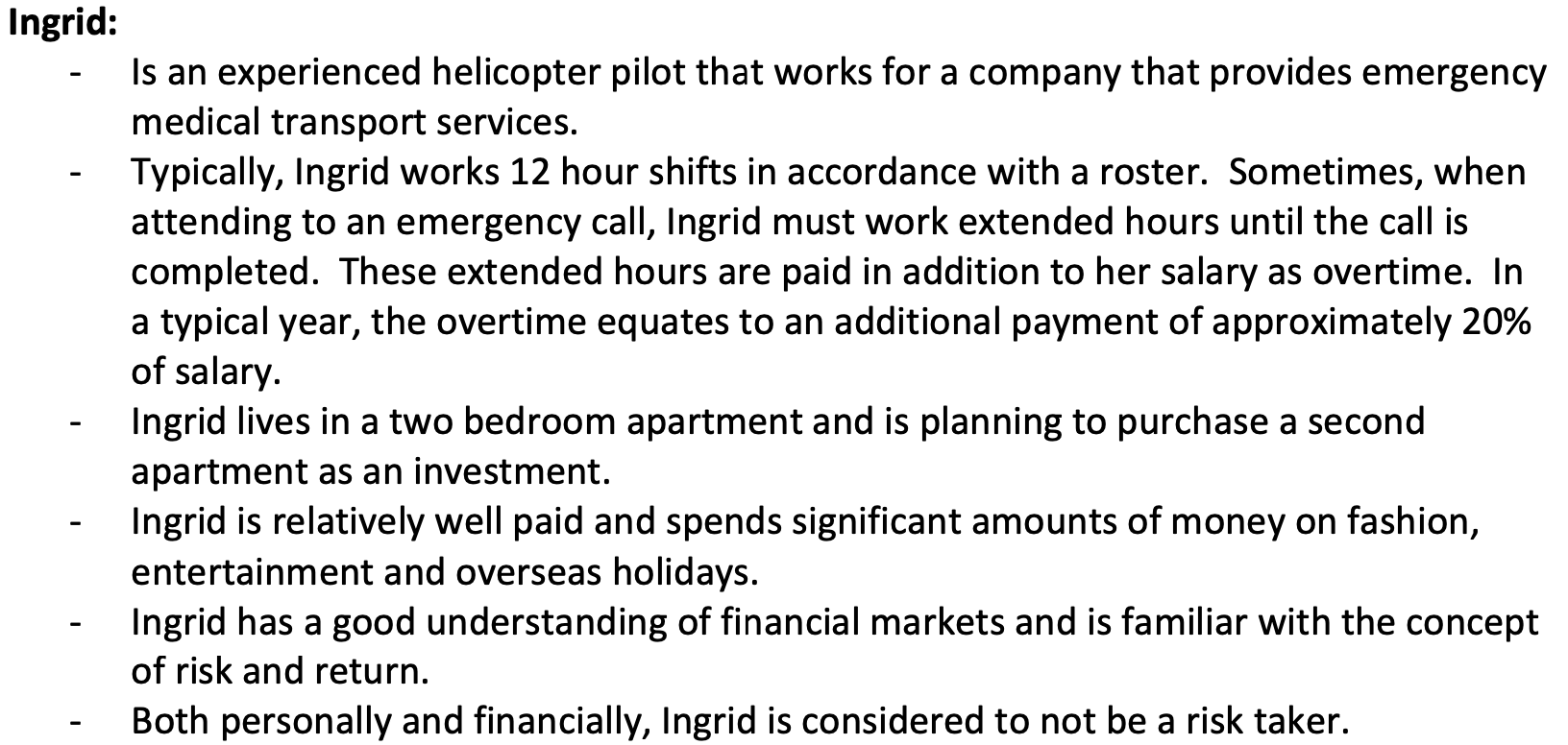 objective of purchasing a second apartment (as an investment) within two years.