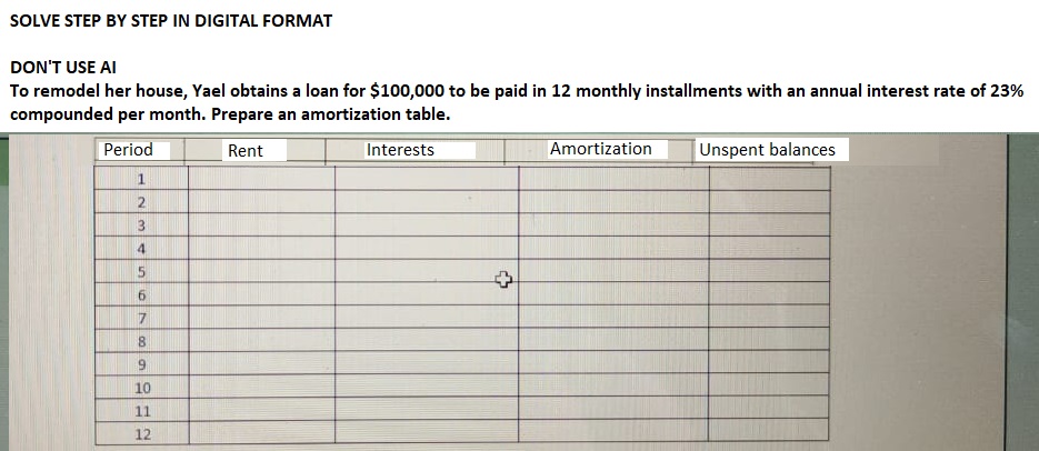  SOLVE STEP BY STEP IN DIGITAL FORMAT DON'T USE AI To