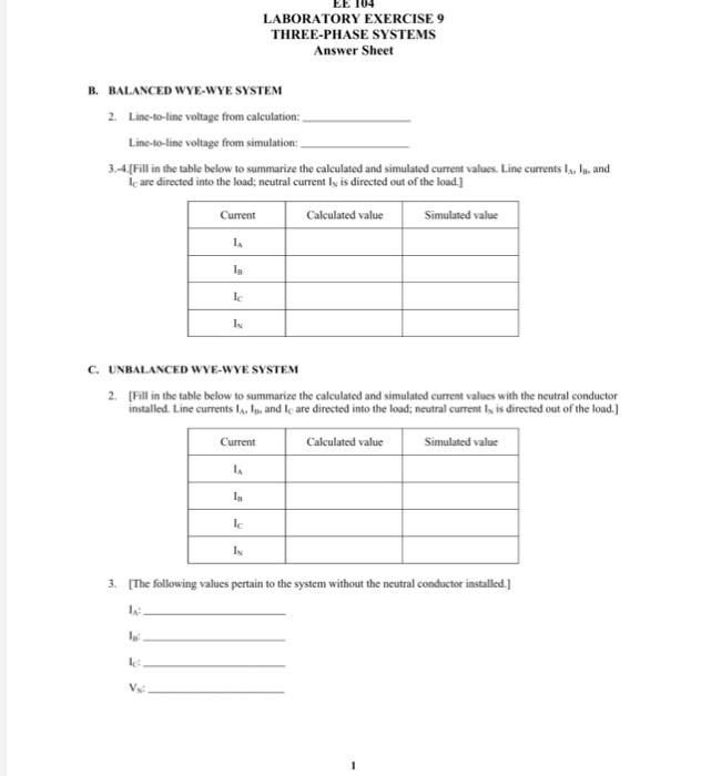 A. INTRODUCTION In this exercise you will stay the properties of three-phase