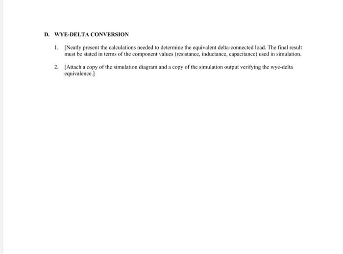 wye- and delta-commented stem B. BALANCED WYE-WYE SYSTEM 1 Open Multisim and