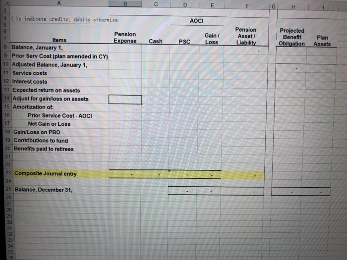 requirements). Create a separate tab in excel for each year. P 17-16