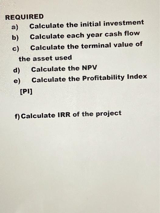 capital expenditure involved is $65,500 Discount rate of the project is 11%,