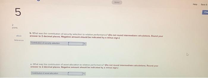 the following information regarding the performance of a money manager in a