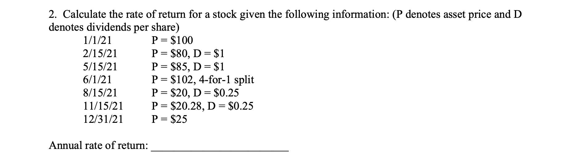 PLEASE SHOW ALL WORK - PLEASE MAKE IT READABLE - AND PLEASE