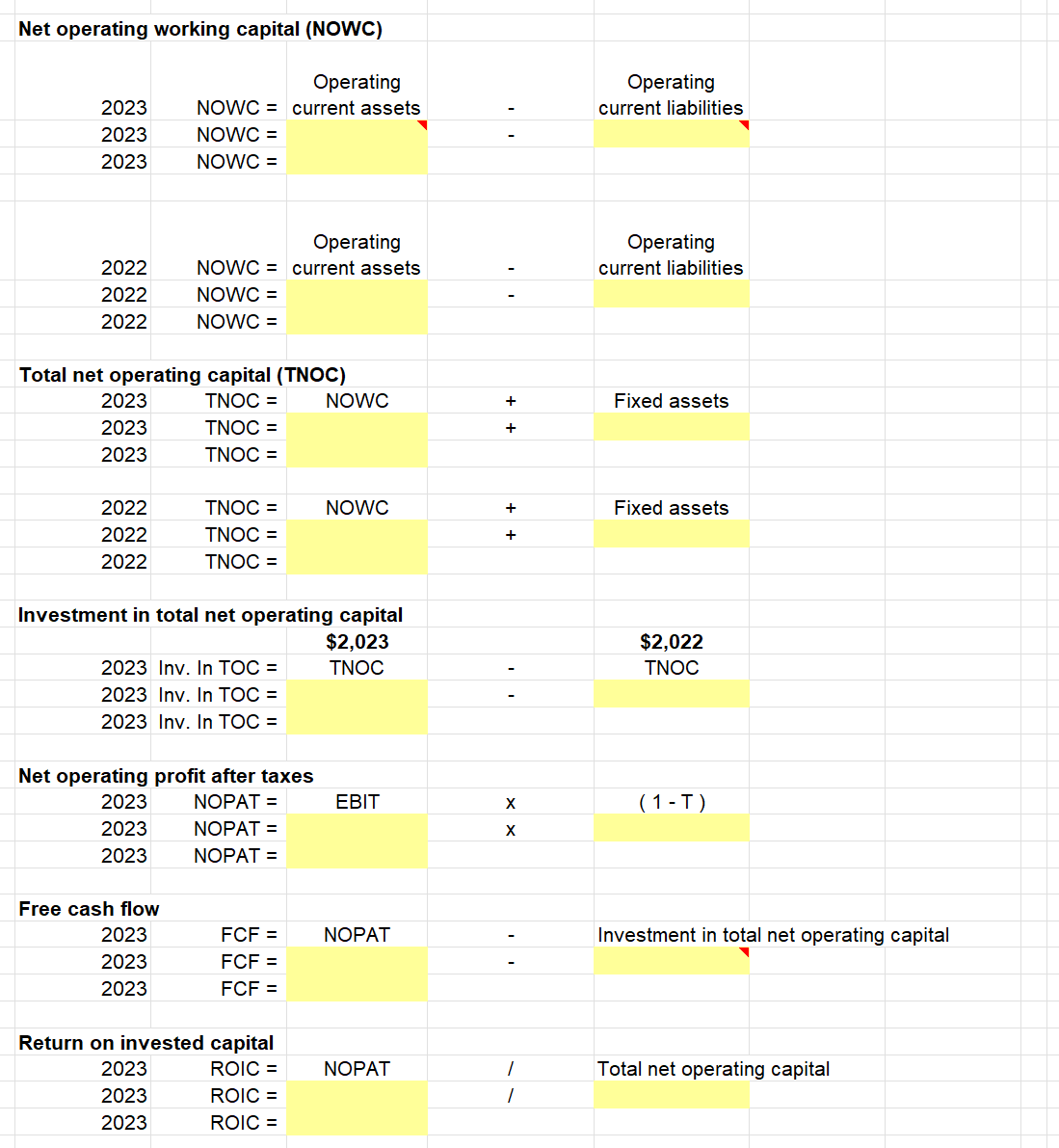 to make sure each cell shows how the solution was gotten by