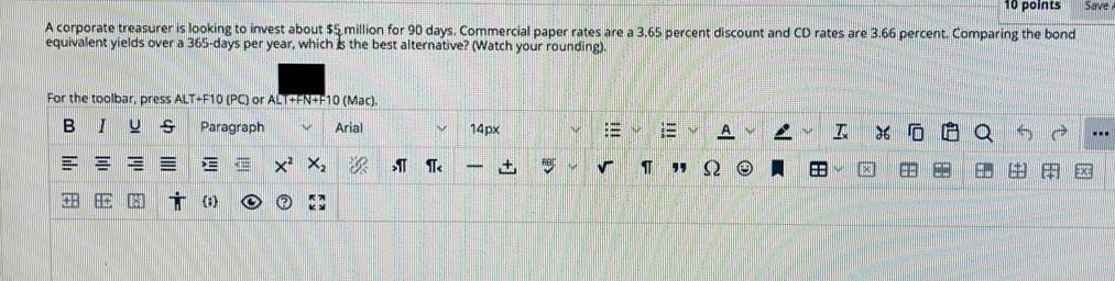  kindly solve this quickly Save 10 points A corporate treasurer is