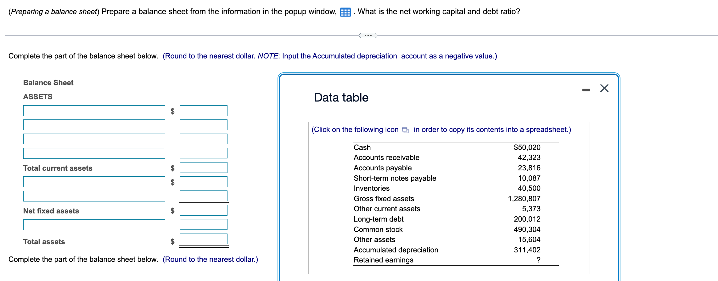 Please show Clear Answers and Negative (-) Amount if it includes one.