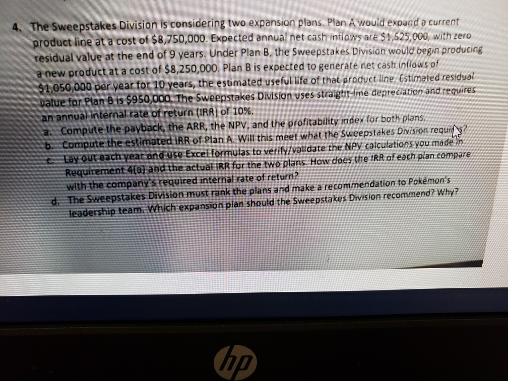 please answer question number 4C only with the format below. Thank you.