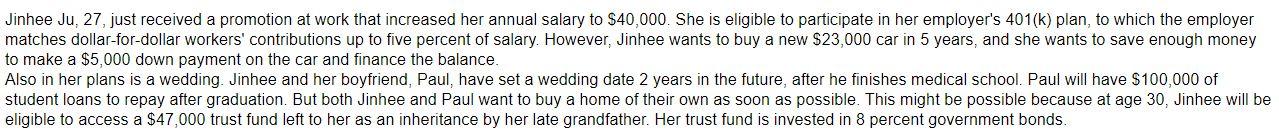 PLEASE HELP FAST WITH QUESTION A! Jinhee Ju. 27, just received a