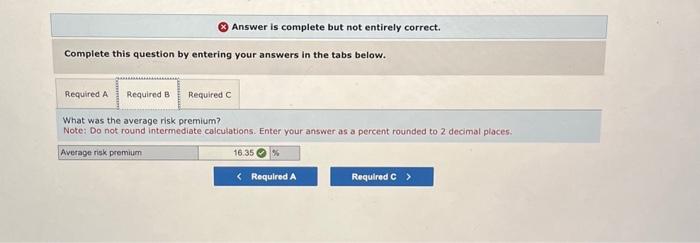 was the risk premium on common stock in each year? b. What