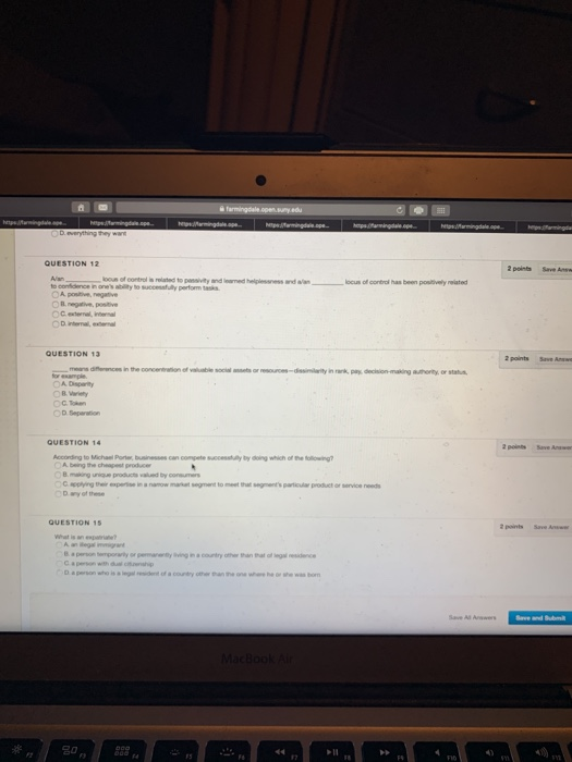 and opporturites hat might influence the company's needs and strategies? O A