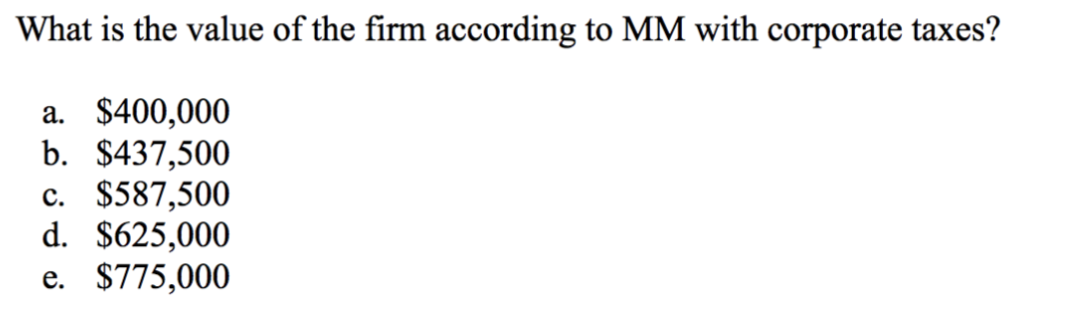 to find #10 (Finding the value of the firm using Miller Model