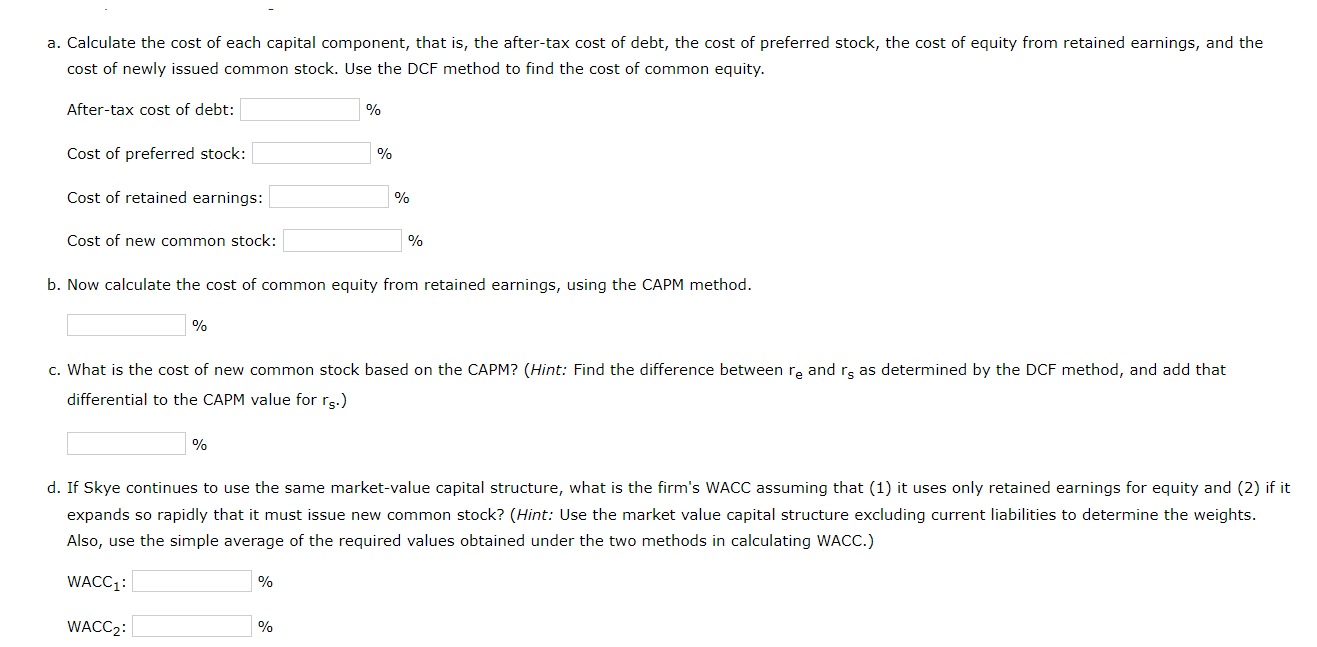 2021 balance sheet for Skye Computer Company (in thousands of dollars): Skye's