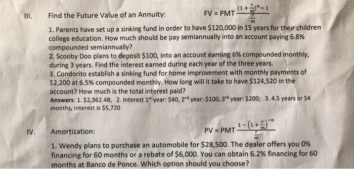  FINITE MATH The problems already have the correct answers. Can you