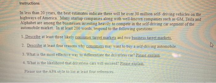 Instructions In less than 20 years, the best estimates indicate there