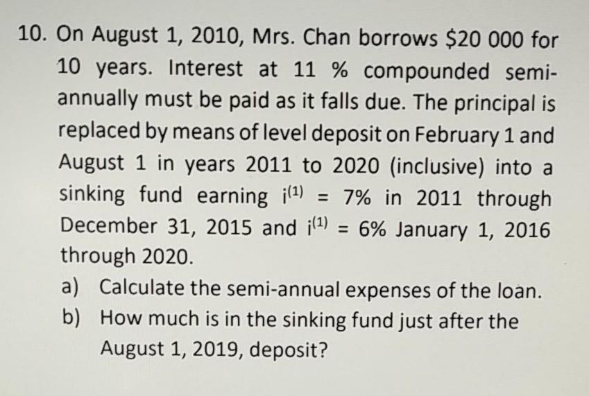 Please do it manually, not with excel. Thankyou. 10. On August