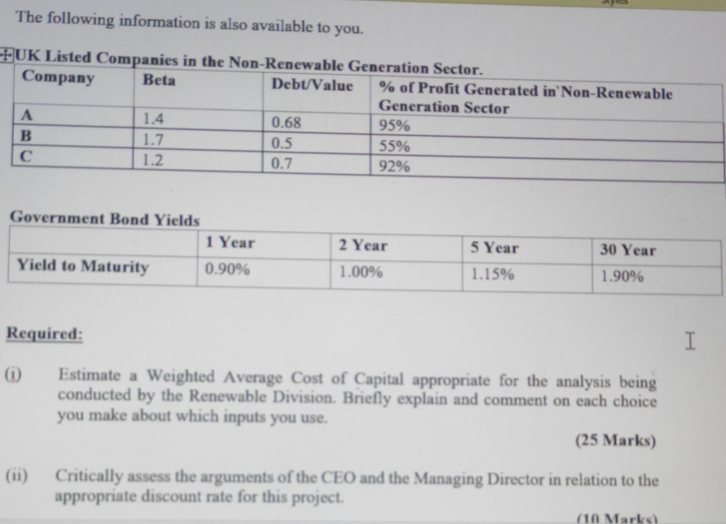 generation company operating in the UK. It operates in two distinct sectors,