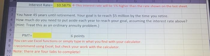  Interest Rate 10.587% This interest rate will be 5% higher than