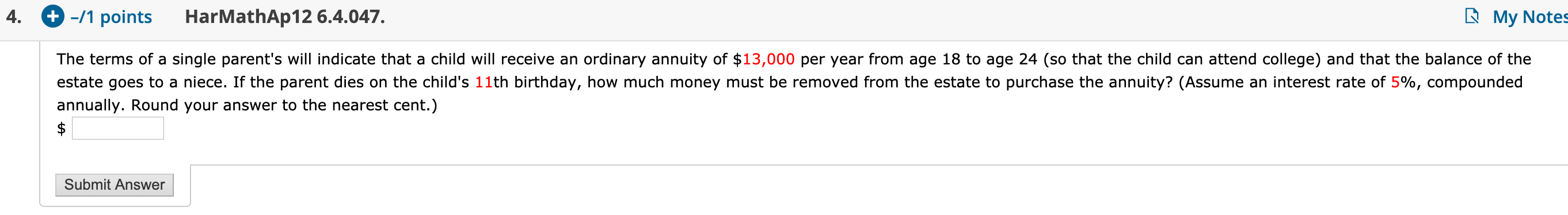  HarMathAp12 6.4.047 + -/1 points My Notes 4. The terms of