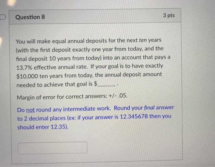 an investment account that earns 5% interest (an APR, with interest compounded