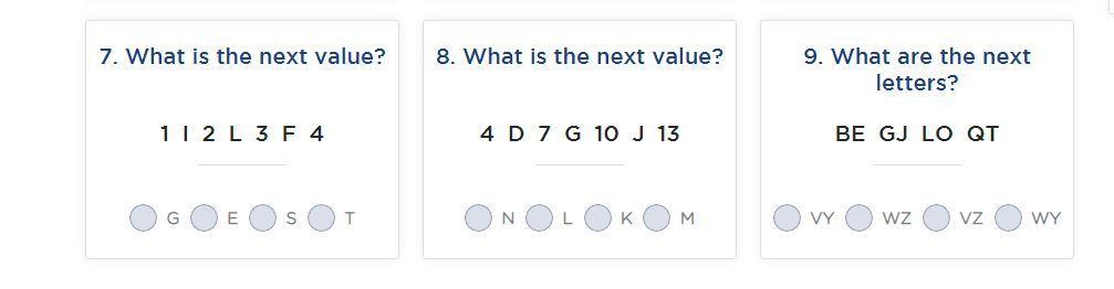 7. What is the next value? 8. What is the next