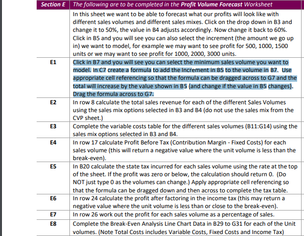 Can anyone help on Section E Section E The following are to
