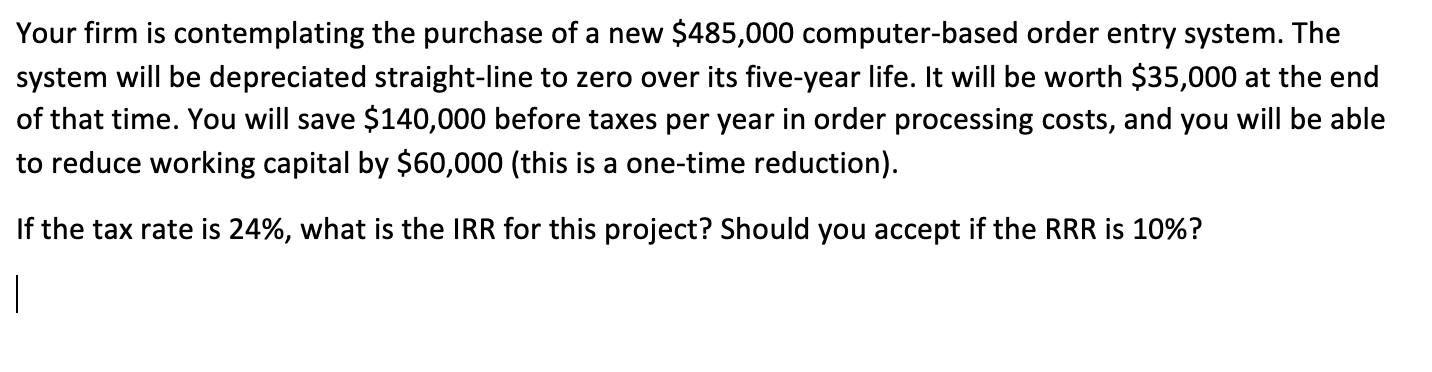 Please do in excel. show all formulas used to get to