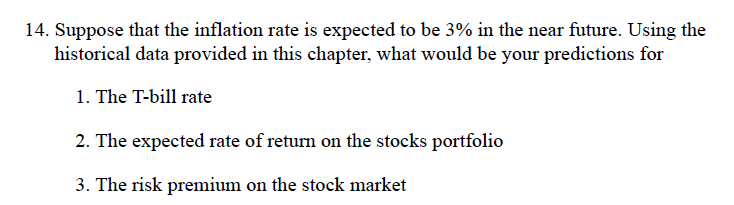 Standard Deviation (\%) } \\ & T-bills & Inflation & RealT-bill &