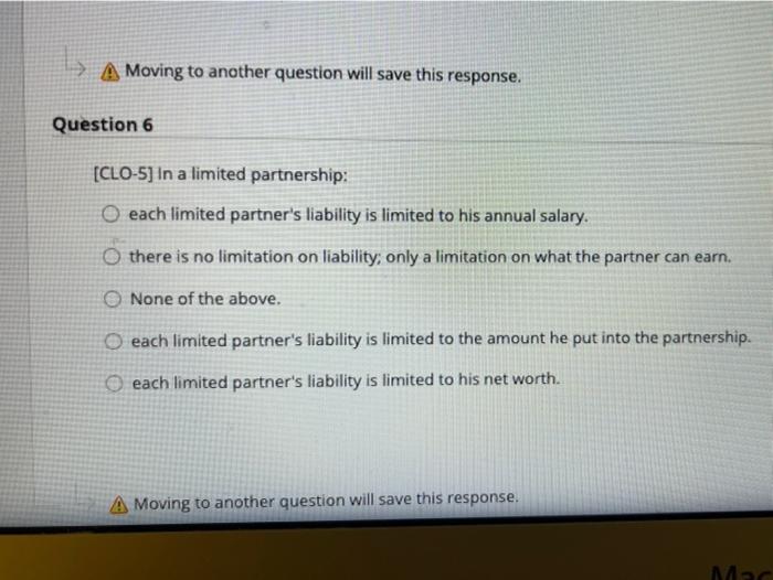  > A Moving to another question will save this response. Question