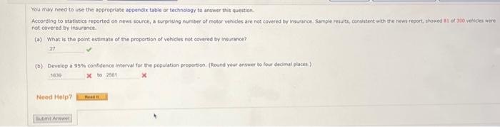  v You may need to use the approprite appendix table or