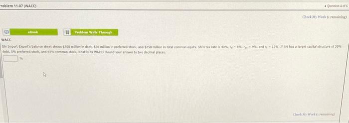  roblem 11-07 (WACC) conto Che Werken Problem wall through WACC SN