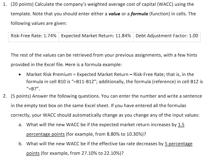 CALCULATIONS AND EXPLINATIONS. THANK YOU!!!!! Company: 3M Cost of Equity Risk Free