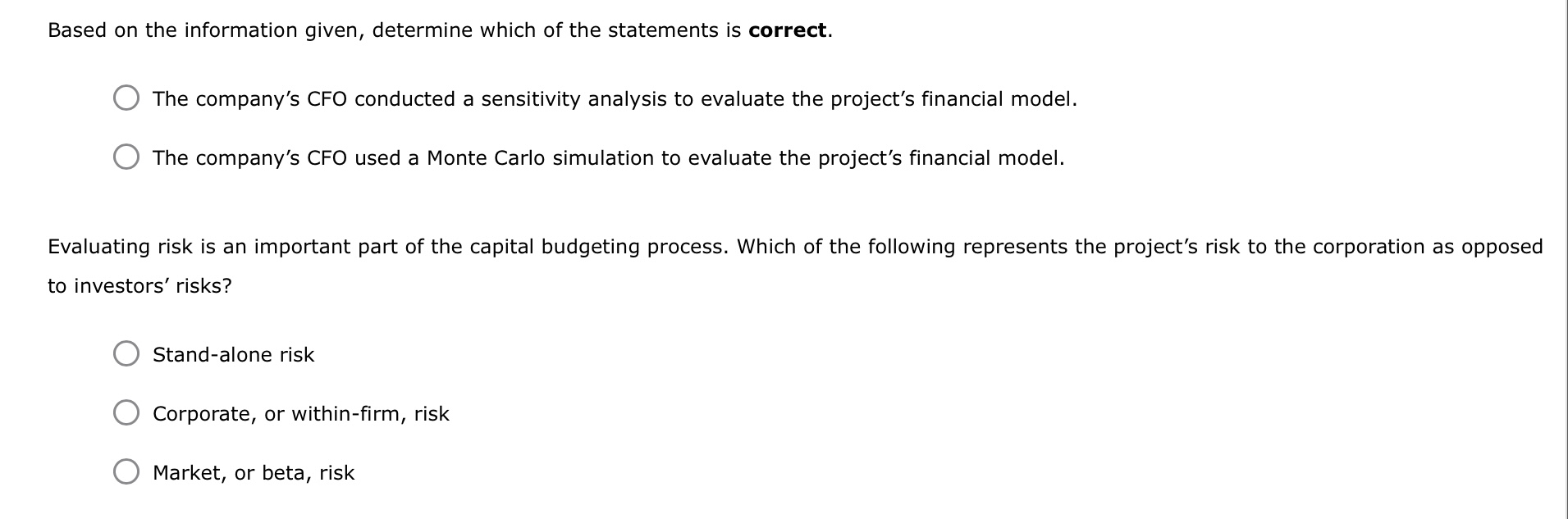 is a critical component of the capital budgeting process. Consider the case