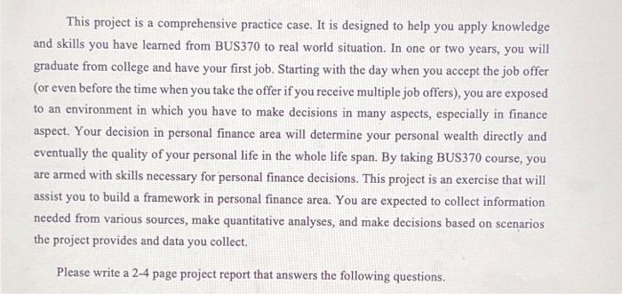  This project is a comprehensive practice case. It is designed to