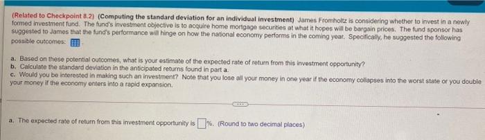 solve a,b,c (Related to Checkpoint 8.2) (Computing the standard deviation for an