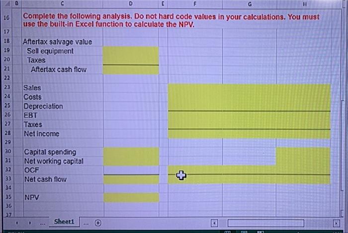 requires an initial fxed asset investment of $2.9 million. The fixed asset